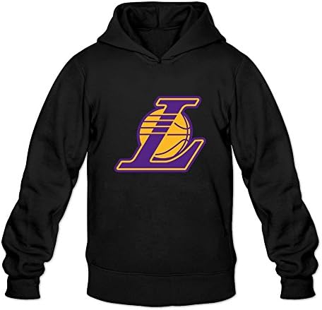 Men's Los Angeles Lakers Logo Design Hoodies Sweatshirt Black Size L Geek By Rahk