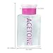 Beauticom 9 Oz Pink Push Down Acetone Labeled Bottle Dispenser