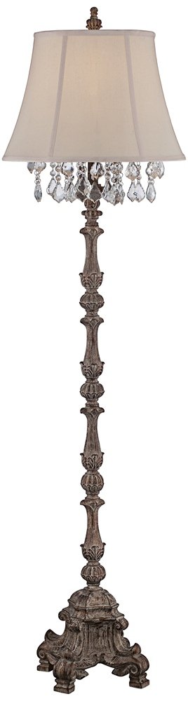 Duval French Crystal Candlestick Floor Lamp