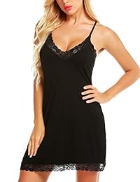 Vestido de noche para dama, de encaje, con cuello en V