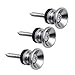 2pcs Silver Metal Strap Lock Buttons End Pins with Mounting Screws For Electric Acoustic Guitar Bass Ukulele