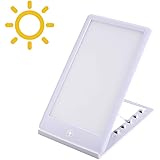 Portable 3 Modes Dimmable Daylight 3000-32,000 Lux LED Bright White Light Box Pad Tablet Touch Timer Lux Intensity Therapy Lamp Happy Mood