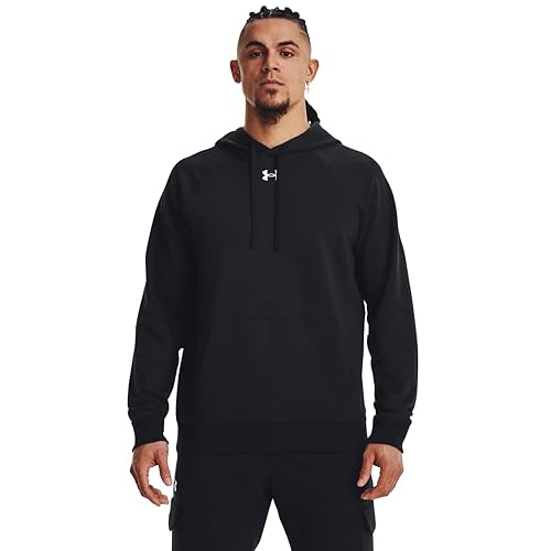 Under Armour Men's Rival Fleece Hoodie, (001) Black / / White, 3X-Large