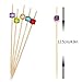 100ct Bamboo Cute Cocktail Picks, Disposable Eco-Friendly Fruit kabob Skewers Picks for kinds of Parties