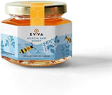 EVVA Honey - Pure Honey in a Glass Jar - Natural Honey - Moldova Wild Honey (Acacia Honey, 8.6 Ounce)