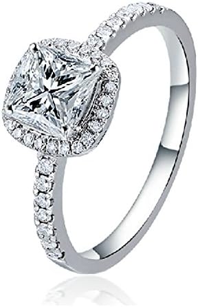 925 Sterling Silver Cubic Zirconia Solitaire Engagement Ring Cz Wedding Band Anniversary