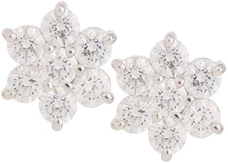 925 Silver Rhodium Plated Made with Swarovski Zirconia Earrings for Women
