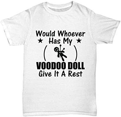 mmandiDESIGNS Voodoo Doll Tee Shirt- White - Small