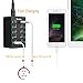 Kavalan 60 Watt 10 Port USB Charger (8 USB Type A & 2 Type C Port) Portable Family-Sized Rapid Desktop USB Charger with Auto Detect Smart Charging Technology for iPhone, iPad, Samsung Galaxy S8