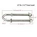 Amarine-made Stainless Steel Marine Boat Stern Bow Eye Tie Down U Bolt (1/2-Inch and 3/8-Inch Optional) (Silver, 1/2