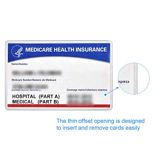 6 Pack New Medicare Card Holder Protector Sleeves 12Mil Clear PVC Soft