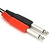 SiYear XLR 3Pin Female to 6.35mm Mono Male 1/4 inch Audio Y Splitter Cable, 1 XLR Female to 2 Dual 6.35mm 1/4