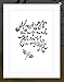 Von.G Art: Original Saying/Quote "Always On My Mind, Forever In My Heart (with a dragonfly)" Black & White Double-Matted Sharpie Artwork (5x7)