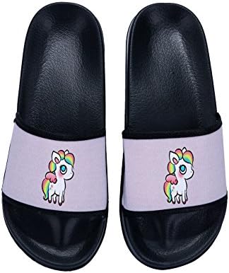 Wilbur Gold Boys Girls Unicorn Casual Beach Wear Flip Flops Indoor Floor Slipper Anti-Slip Bath Slippers
