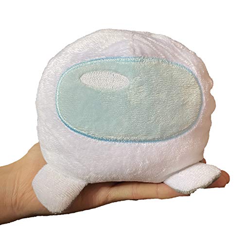 Miajin Reversible Plushie Toys, Double-Sided Flip Reversible Stuffed Animals Doll for Game Fans (White to Gray)
