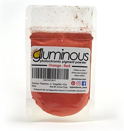 Gluminous - Photochromic Pigment - Orange/Red - 0.5oz | 15g