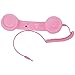WinnerEco 3.5 MM Retro Radiation Proof Phone Handset Socket Cell Phone Receiver for iPhone Samsung Android smartphones (Pink)