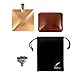 Hip Flasks for Liquor for Men by Bottisia 3Oz 18K Rose Gold Pocket Flask with Whisky Flask Funnel & Genuine Leather Pouch, a Luxury Hip Flask Gifts Set for Men/Boyfriend/Father/Grandfather/Groomsmen