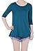 Favelem Women's 3/4 Sleeve Comfy Loose Fit Side Slit Short Tunic Top T Shirts