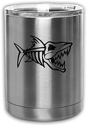 Anger Fish Skeleton Stainless Steel Vacuum Insulated Tumbler Coffee Mug Car Mugs 13oz