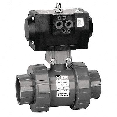 PVC Pneumatic Actuated Ball Valve Inline 2