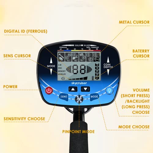 Metal Detector for Adults Professional - 2023 Updated Professional Gold Detector for Treasure Hunt, 5 Detection Modes IP68 Waterproof 10\