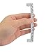 TOVOT 128 MM European Style Square Clear Glass Diamond Crystal Rhinestone Knobs Handle Pull for Cupboard Kitchen Bathroom Knobs Drawer Wardrobe Door Handle Pull(6 Pack)