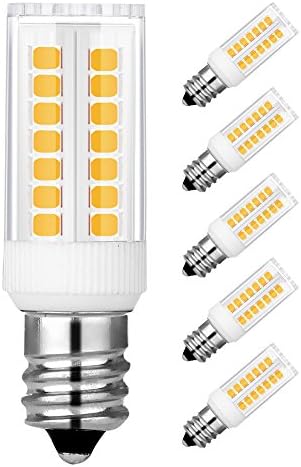 LEDERA Dimmable E11 LED Bulb, Mini Candelabra Base, 4 Watt(Replace 40W Halogen Bulbs), 360° Beam Angle, Warm White 3000K, 6-Pack