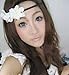 Kenacer(TM)Floral Elastic Headband and Owl Head Stud Earrings(A 314-001)