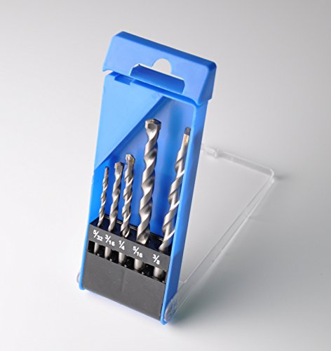 Click Here to See More Images DRILLFORCE,5pcs Sand Blast Masonry Drill Bits Set 5/32