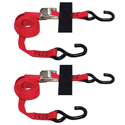 S-Hook Strap 1"x8' CAM 2 Pack (USA!) with Hook & Loop Storage Fastener - Thumbnail 4