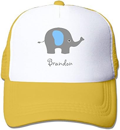 XiaoHans Mens Elephant Blue Casual Style Travel Yellow Mesh Hat Adjustable Snapback