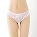 CISSETINA Women's Sexy Lace Embroidered T-back G-string Crotchless Thong Panties, A0020-White, One Size