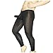 Semboon Men's Open Penis Sheath Long Pants Ice Silky Leggings Underpants