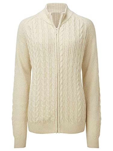 Hongqizo Womens Long Sleeve Zipper Cable Knit Coat Solid Color… at Amazon