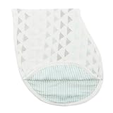 aden + anais Silky Soft Metallic Burpy Bib, 100% Viscose bamboo Muslin, Soft Absorbent 4 Layers, Multi-Use Burp Cloth and Bib, 22.5” X 11”, Single,  Skylight