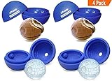 Ice Ball Maker Mold - Blue Silicone Ice Cube Tray for Star Wars Lovers - 5.5X 5.8cm Round Ice Ball Spheres for Baking and Cool Drinks_4 Pack