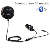 LP Bluetooth Hands Free Car Kit , Wireless Talking & Music Play , Dual USB ports + Bulit-in 3.5mm Aux Cable , portable & lightweight
