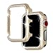 Falandi for Apple Watch Case 40mm, Series 6 Series SE / 5 / 4 iWatch Face Case with Bling Crystal Diamonds Plate iWatch Case Cover Protective Frame for Apple Watch (Gold-Diamond, 38mm)