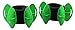 AquaLogix Green Low Resistance Aquatic Fins - Omni-Directional Water Resistance Exercise for Lower and Upper Body Pool Fitness Programs - Includes Online Demonstration Video (Fins Pair LRGBLS)