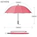 Saiveina 47 Inch Auto Open Straight Strong Durable Umbrella, 190T Fiber Waterproof Windproof Sport Umbrella 16 Ribs