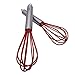 Silicone Whisk - Whisk - Non-Scratch - Non Stick - Silicone Head - Dishwasher Safe - 22 cm (1 Pack, Red)