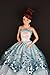 Olivia's Doll Closet Blue Ball Gown with Light Blue Sequined Lace Details Made To Fit Barbie Doll