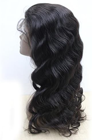 Forawme #1B 12 Inch Human Hair 360 Full Lace Wigs For Black Women Body Wavy 150% Density Middle Size Cap Short Glueless 360 Lace Wig On Sale