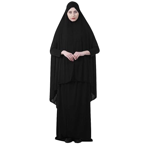 EDITHA Women's Muslim Prayer Dress Hijab Scarf Islamic Abaya