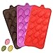 3 Pack Easter Egg Silicone Mold,DanziX Egg Shaped Chocolate Candy Molds with 15-Cavity Silicone Baking Mold for Candy Chocolate Jelly,Ice Cube-Red,Pink,Chocolate