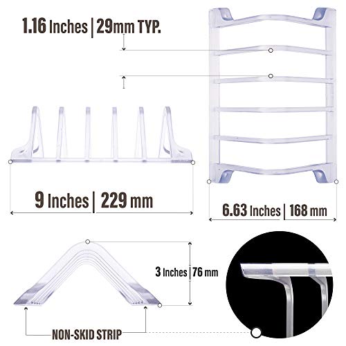 Prosumer's Choice Universal 5 Tablet and Smartphone Charging Organizer Rack Desktop Stand Holder - Clear - Thumbnail 6