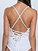 PERSUN Women's Lace Up Back Velvet Bodysuit Sleeveless Deep V Neck Bodysuit Leotards