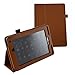 Mama Mouth Slim Folio 2-folding Stand Case Cover for 7" Verizon Ellipsis 7 4g LTE Tablet Brown