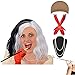 Ms. Spot Wig,Women's Dalmatian Diva Cruella Dalmatians Dog Wig Costume Accessory Set,3